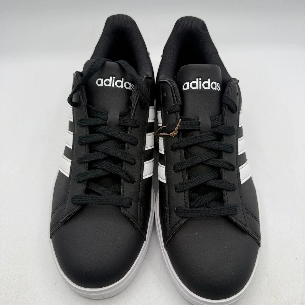 Adidas Grand Court Base 2.0 Shoes Mens Size 8 Black White Casual GW9251